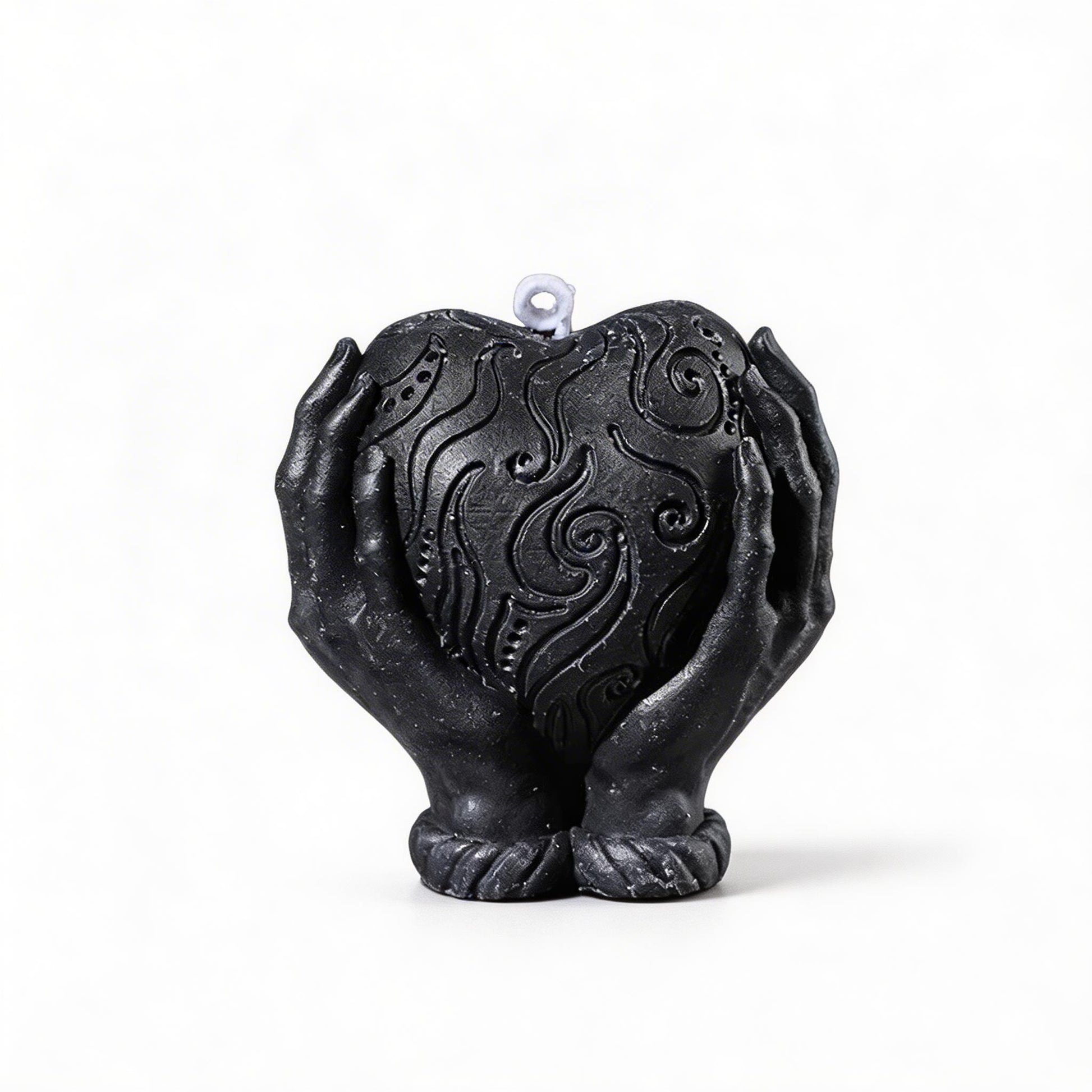 Hands Holding Heart Sensual Candle – Low-Temperature - Black - image 5