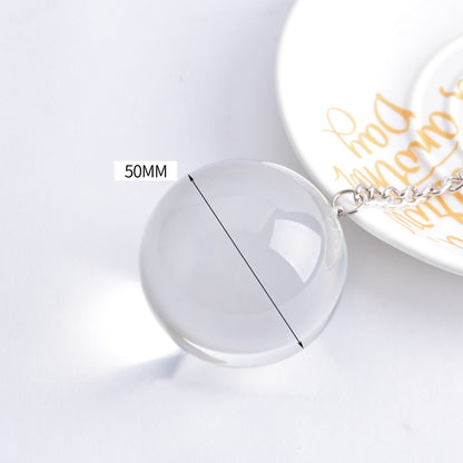Glass Pearl Transparent Round Small Stopper Crystal Bead Ball - 50mm - image 8