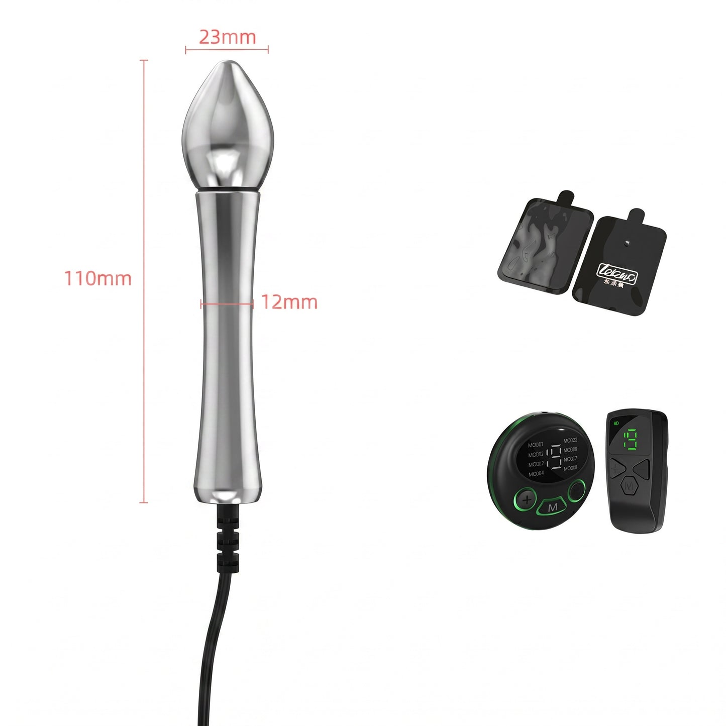Metal Electro Stimulation Anal Plug - Silver - image 0