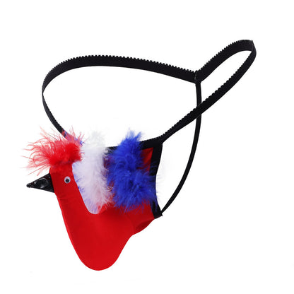 Men's Funny Big Bird Penis Pouch Thong - Red - image 16