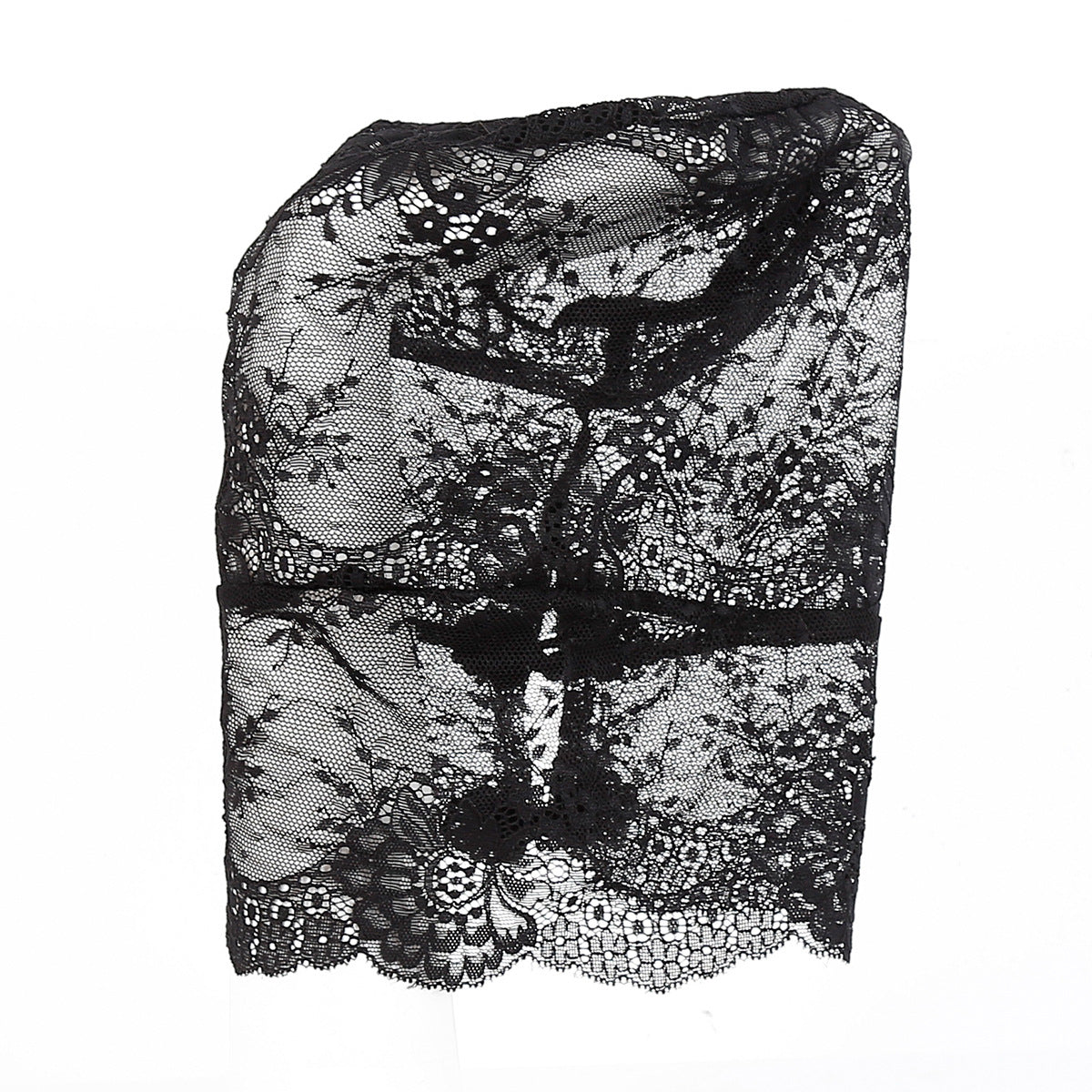Lace Full Face Masquerade Mask Mesh Headwear - image 2