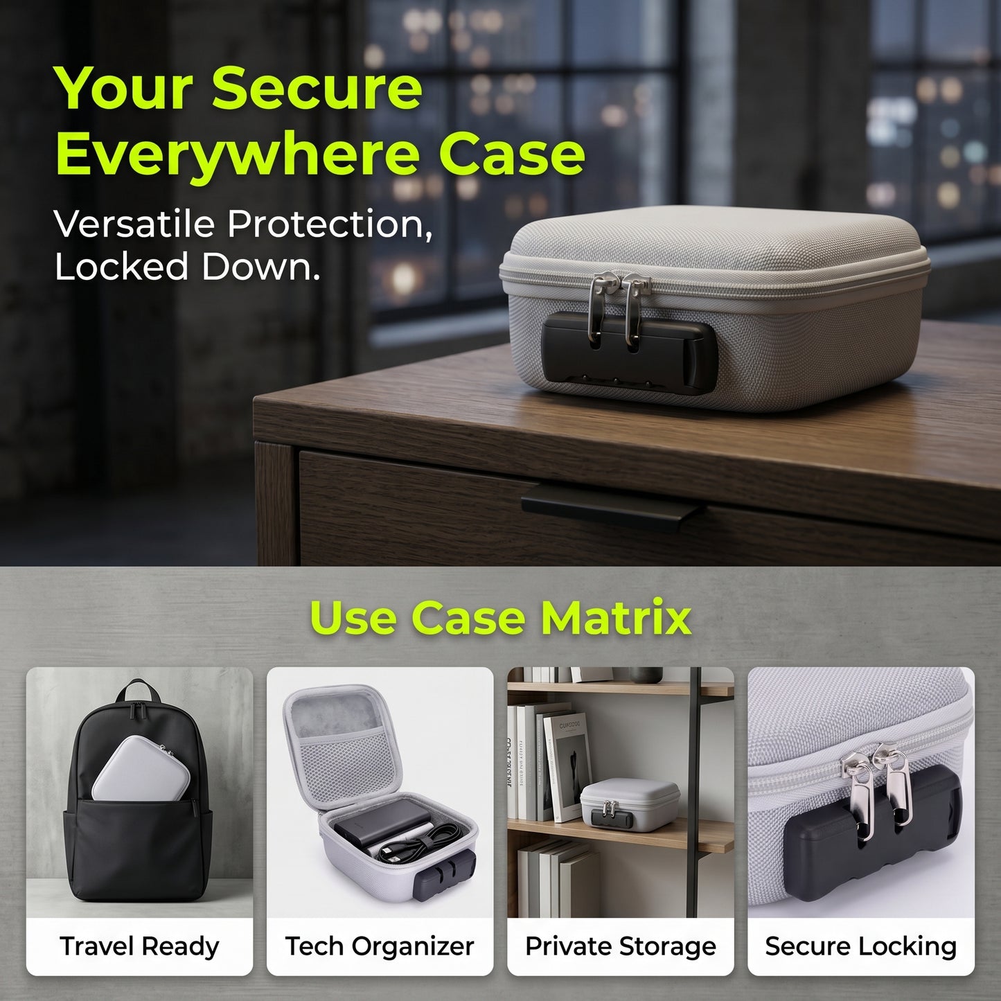 1pc Locking Storage Box - image 1