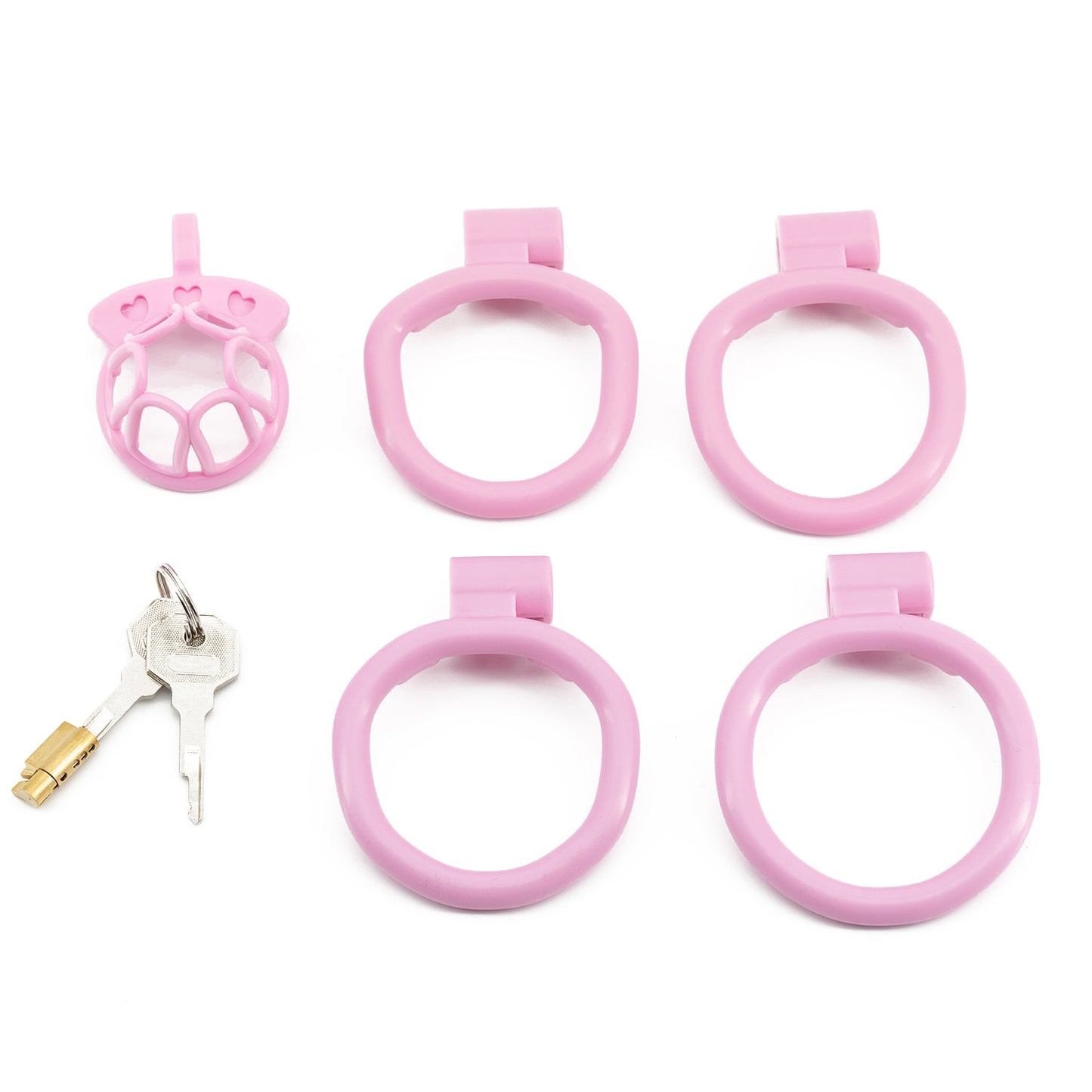 Open End Hollow Chastity Cage with 4 Rings - image 4