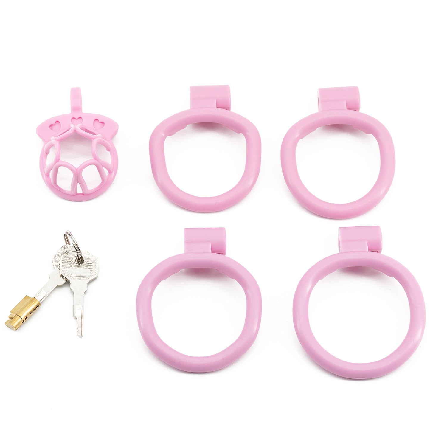 Open End Hollow Chastity Cage with 4 Rings - image 4
