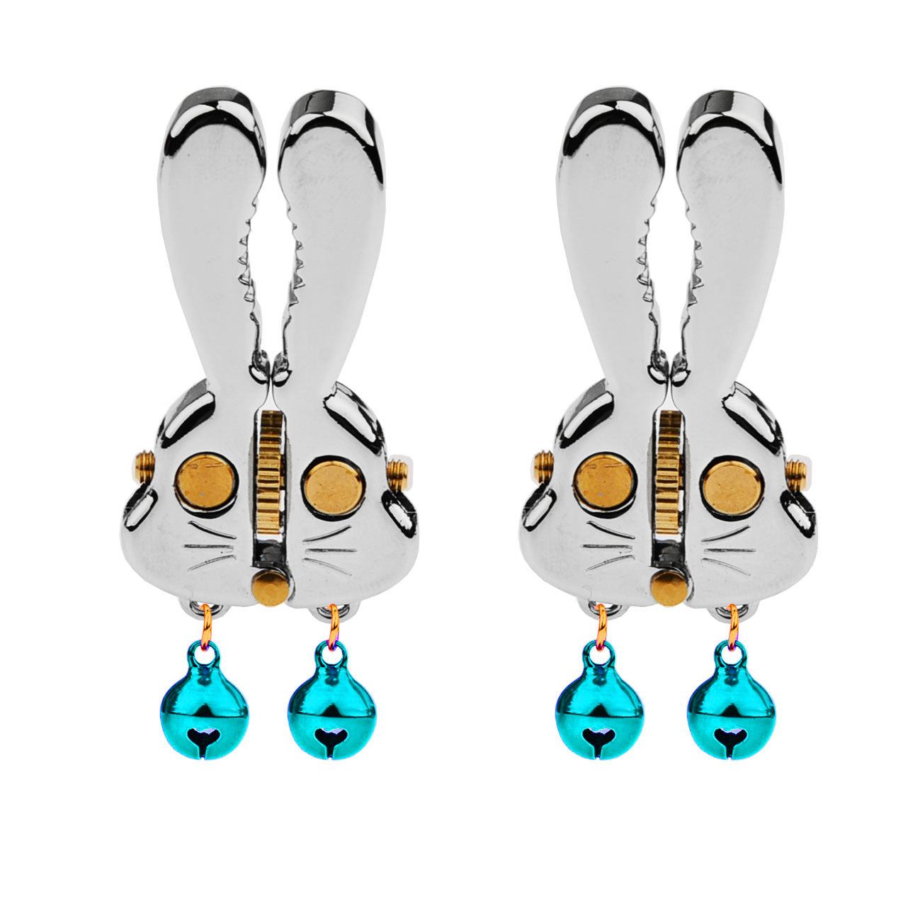 Adjustable Bunny Nipple Clamps – Sensory Play with Bells & Gear Control - SB - LBB - image 11