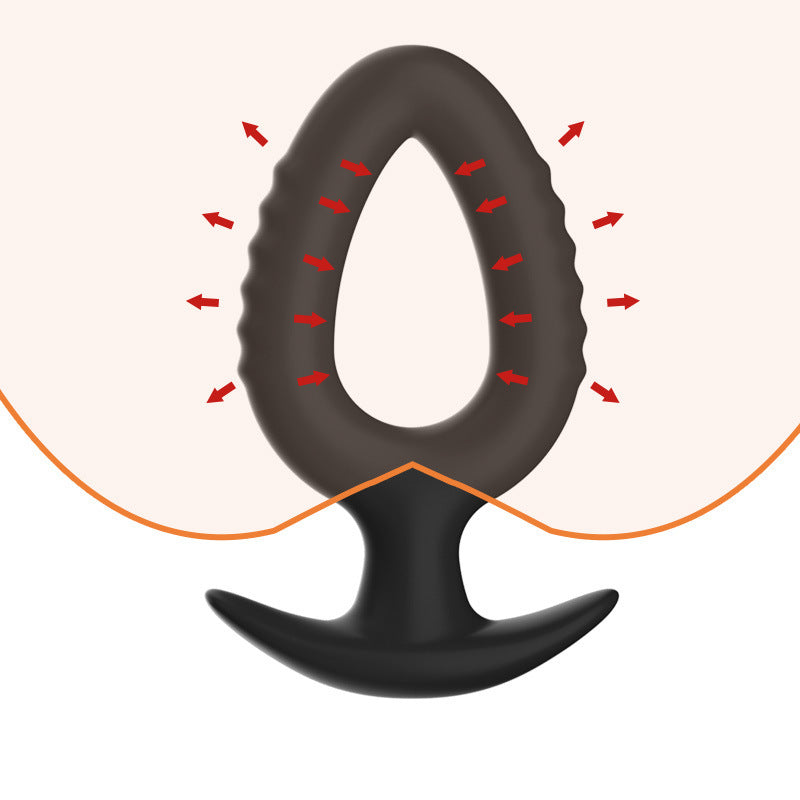 Siicone Hollow Anal Butt Plug - image 2