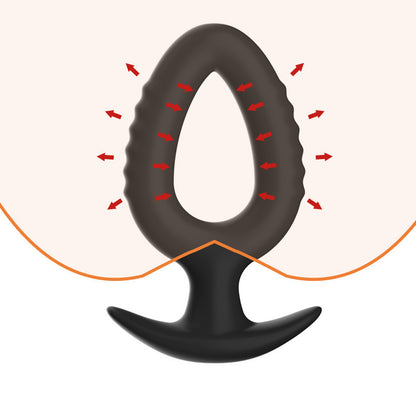 Siicone Hollow Anal Butt Plug - image 2
