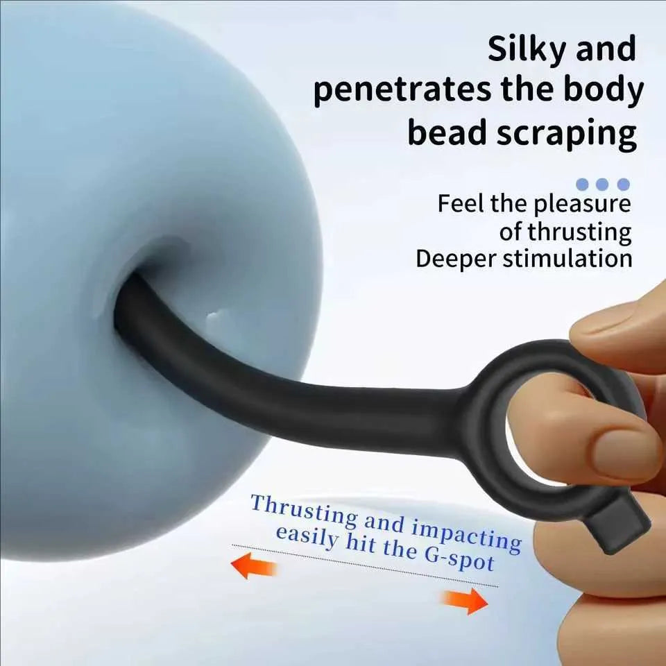 Electric Shock Prostate Massager With Hollow Ring - image 2