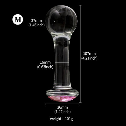 Crystalglow Glass Pleasure Anal Plug - image 6
