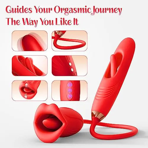 G Spot Flapping Vibrator with Kissing Linking Tongue - image 2