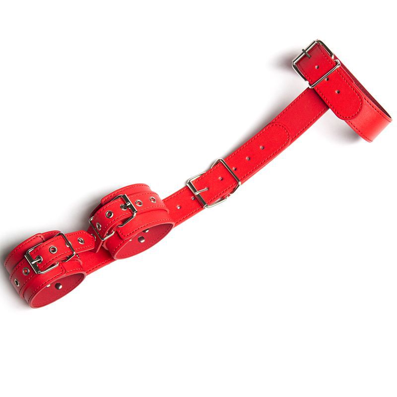Back Arm Enslavement Restraint - ''Seal The Deal'' CBT BDSM Bondage - Red - image 0