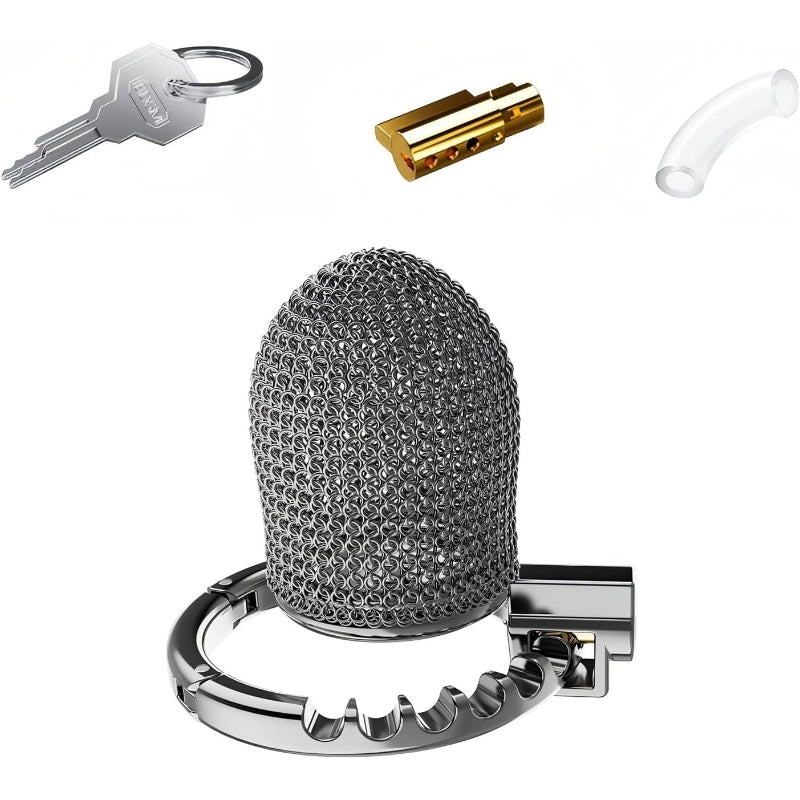 3.54'' Chainmail Chastity Cage - L - image 5