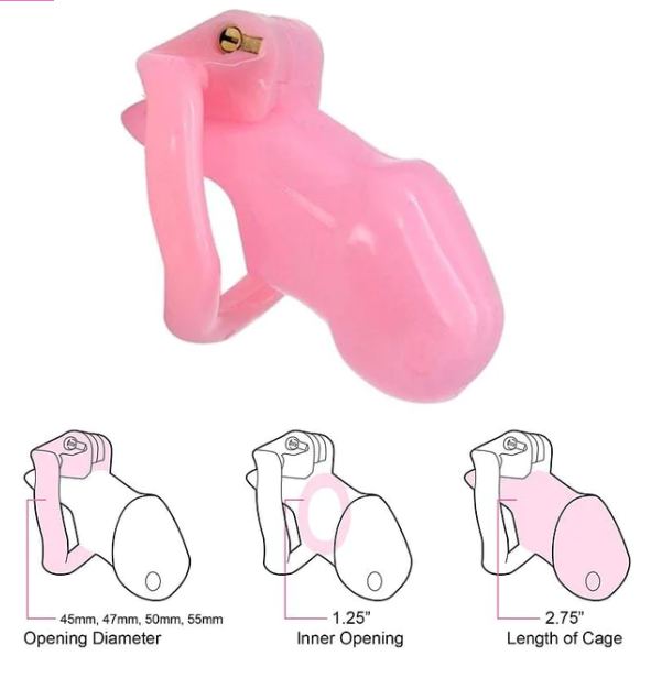 Sissy Bitch High Security Keyed Tumbler Locking Male Chastity With 4 Base Cock Ring Sizes - image 6