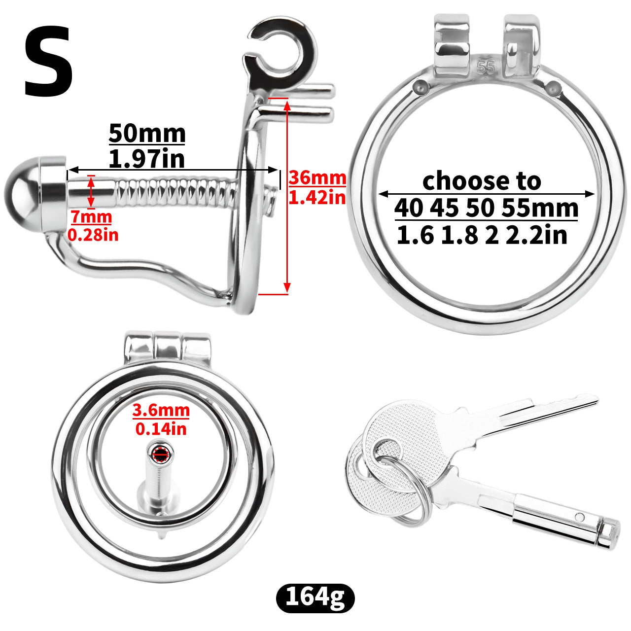 Metal stainless steel horse's eye stick anti-escape inverted chastity cage can urinate with urine blocking sex toys - image 13