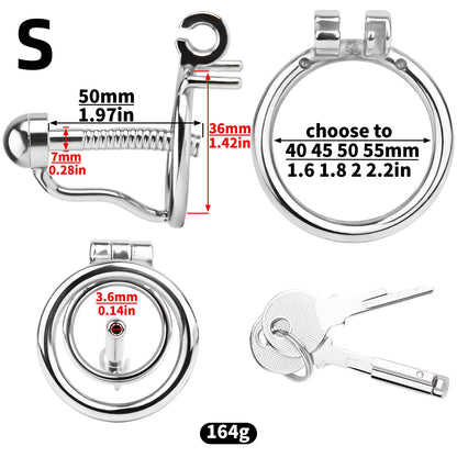 Metal stainless steel horse's eye stick anti-escape inverted chastity cage can urinate with urine blocking sex toys - image 13