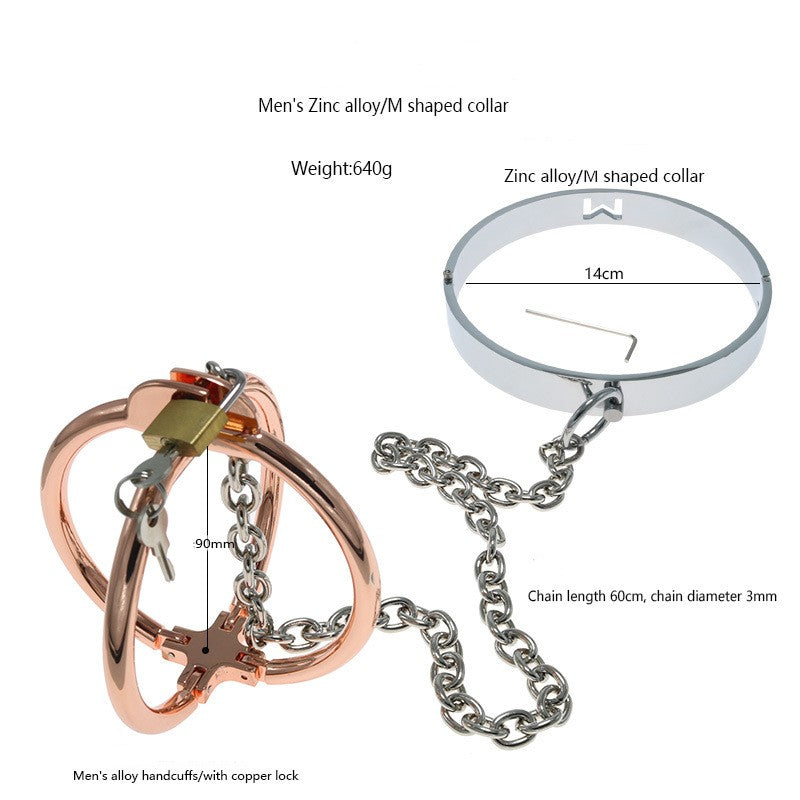 BDSM Gear with Back Handcuffs for Men and Women - Zinc Alloy for Men - image 4