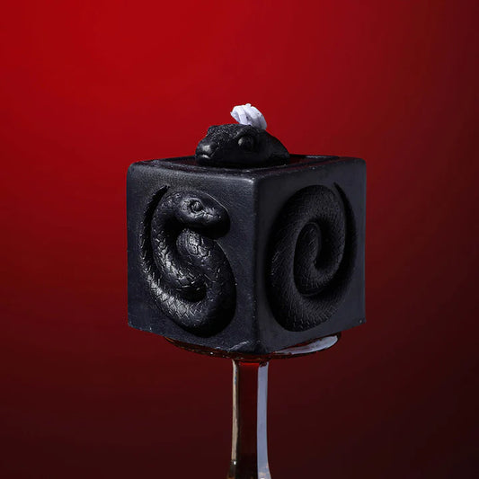 Square Snake Sensual Candle – Geometric Low-temperature - Black - image 0
