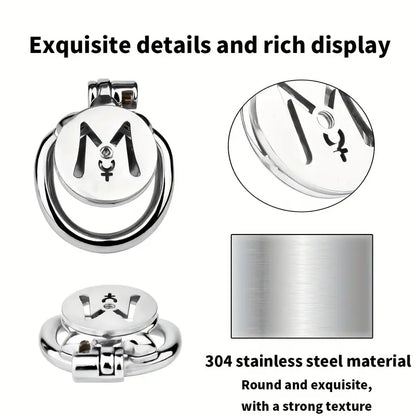 M-shaped Flat Stainless Steel Negative Inverted Chastity Penis Lock Cage - image 8