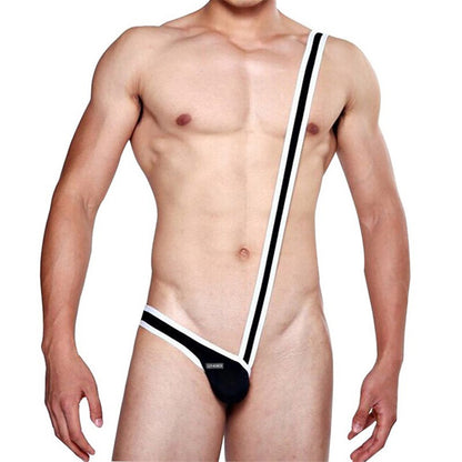 Men's One-Piece Underwear – Side-Opening Suspender Undergarment - Left - One Size - image 3