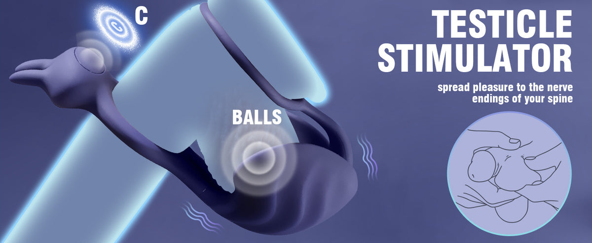 Vibrating Cock Ring with Testicle Vibrator APP Remote Control & 3 in 1  - image 6