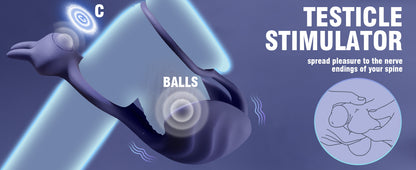 Vibrating Cock Ring with Testicle Vibrator APP Remote Control & 3 in 1  - image 6