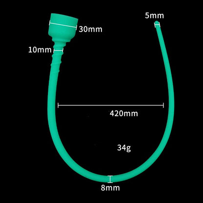 Silicone Urethral Sounds with Suction  - Green - image 1