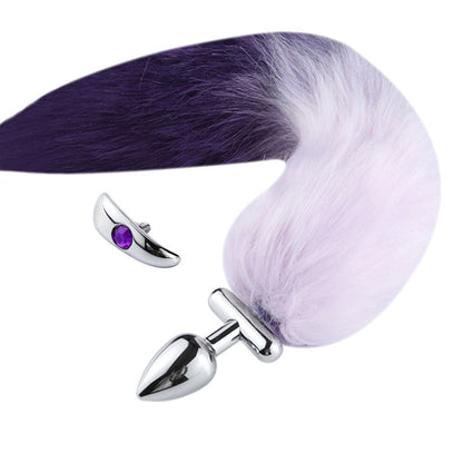 Elegant Cosplay Tail Anal Butt Plug - Purple Gradient - image 9