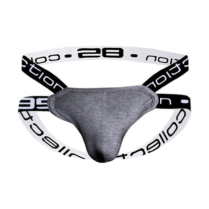 Men's U Pouch Brief Sexy Side  G-string Thong  - Grey - XXL - image 3