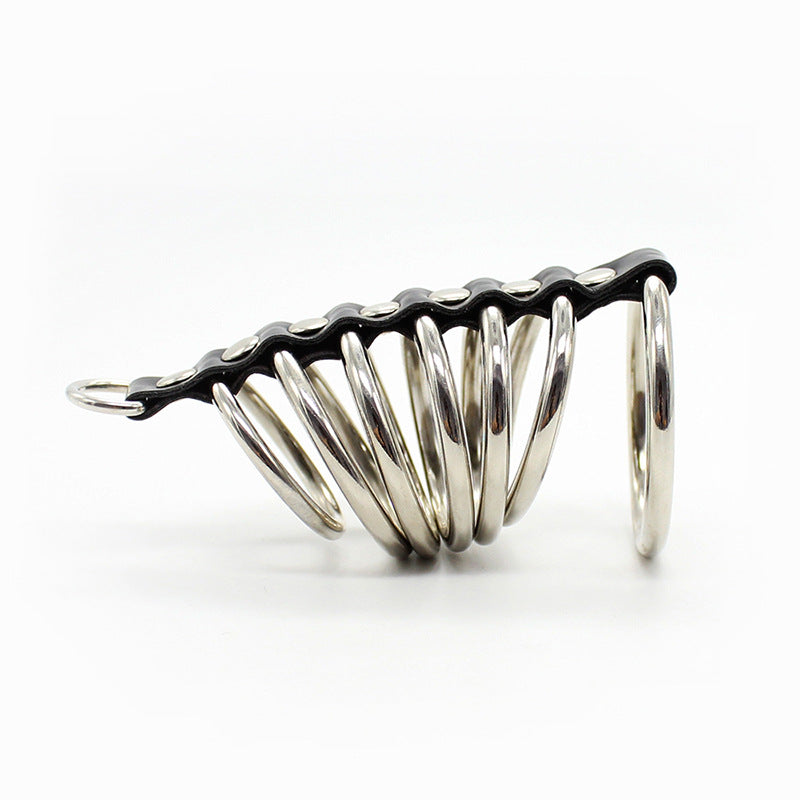 Leatherette 7 Gates Of Hell Chastity Cock Cage - image 0