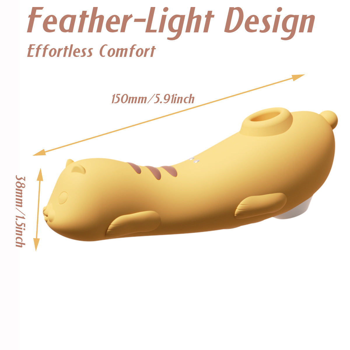 Kitty Suction Clitoral Stimulator with 10 Modes - Yellow - image 3