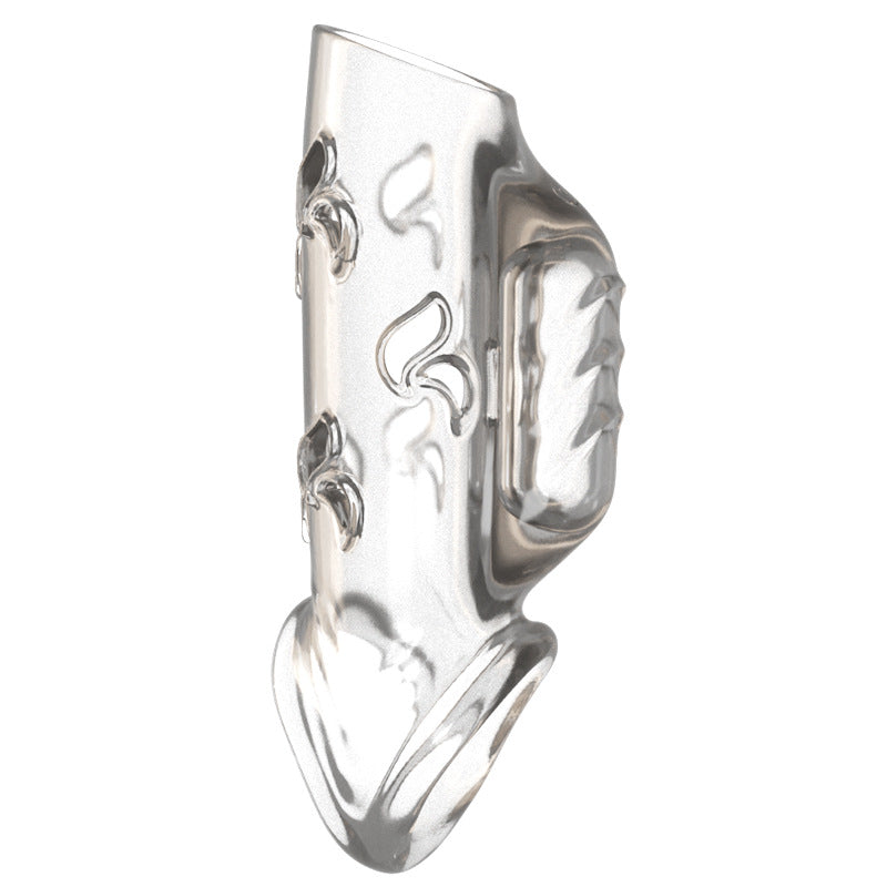 Double Pleasure Vibrating Penis Sleeve - Clear D - image 11