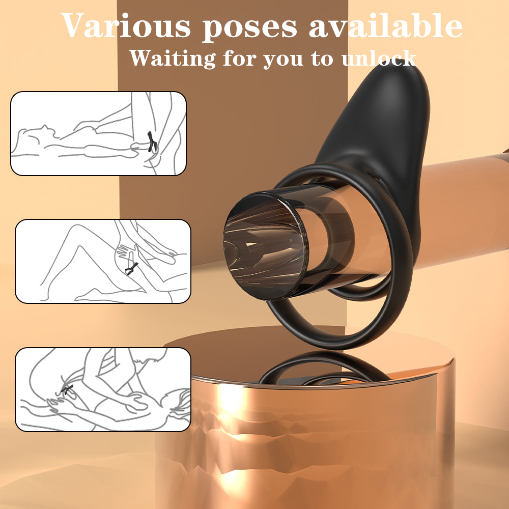 Dual Silicone Delay Ring – Stretchy Cock & Ball Ring for Enhanced Stamina and Control - image 1