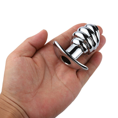 Hollow Ribbed Anal Plug - image 5