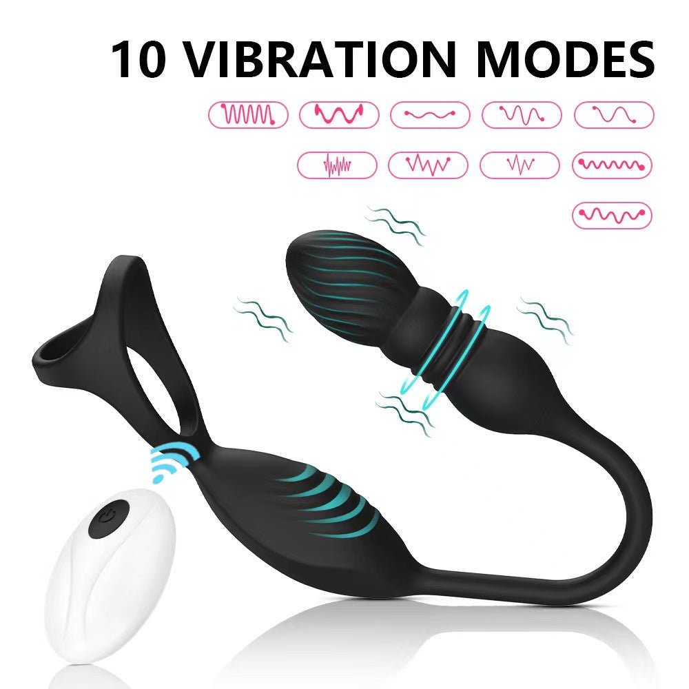 Auto-Sizing Vibrating Prostate Plug - Telescopic Anal Stimulator with 10 Vibration Modes - Remote Control - image 3