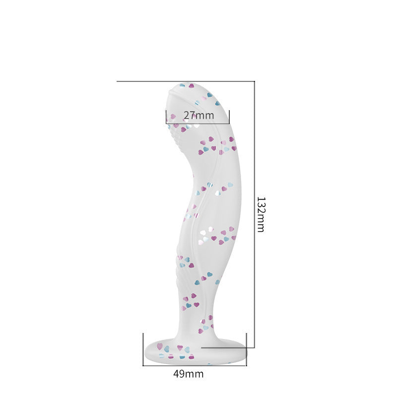 Tri-Color Silicone Butt Plug - White - M - image 5