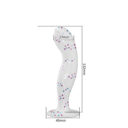 Tri-Color Silicone Butt Plug - White - M - image 5