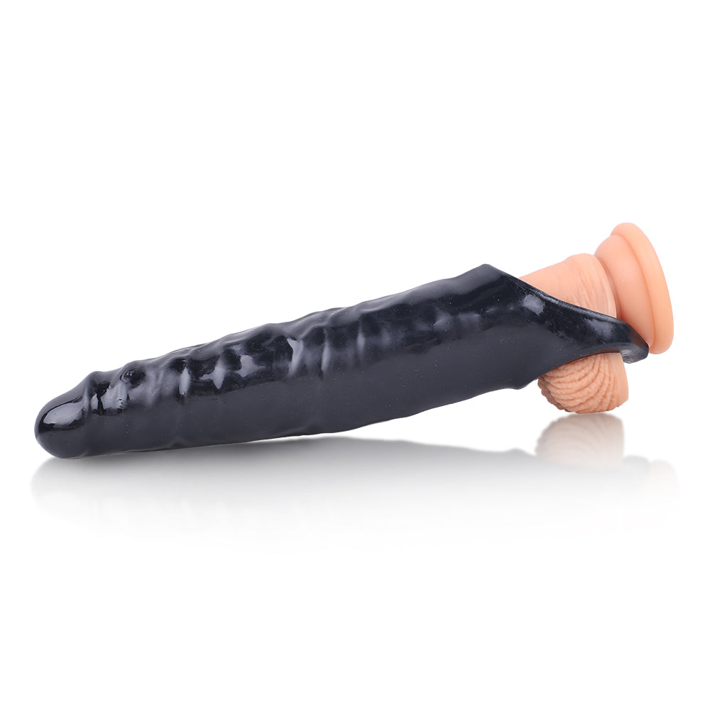 Mighty Penis Extender Sleeve with Ball Loop - Black - image 13