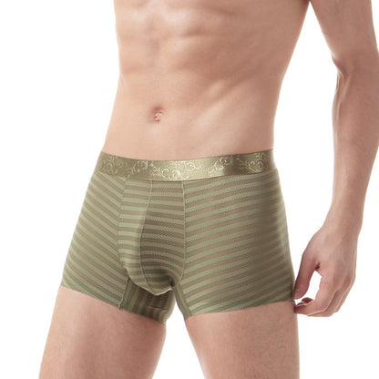Stripe Mesh Boxer Shorts Black - Green - XXL - image 5