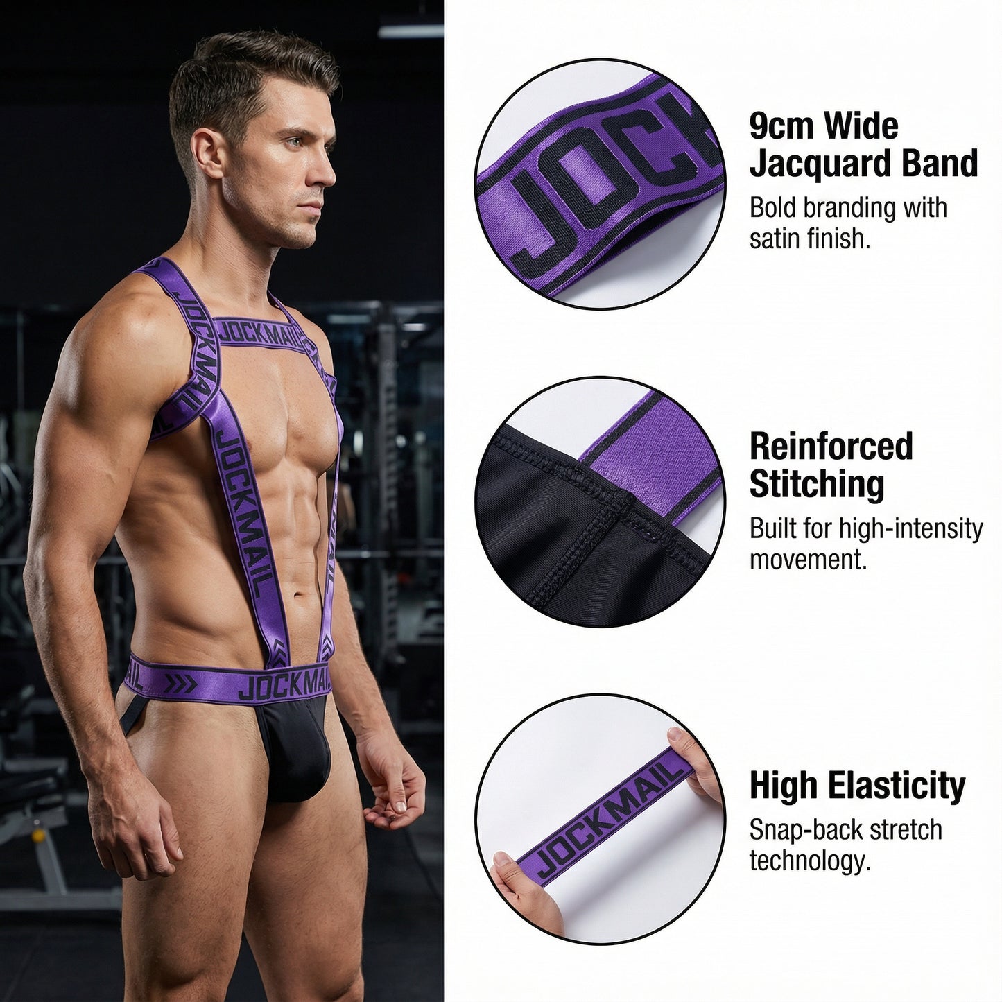 Jockmail Mens Harness With Jockstrap Bodysuit - image 7