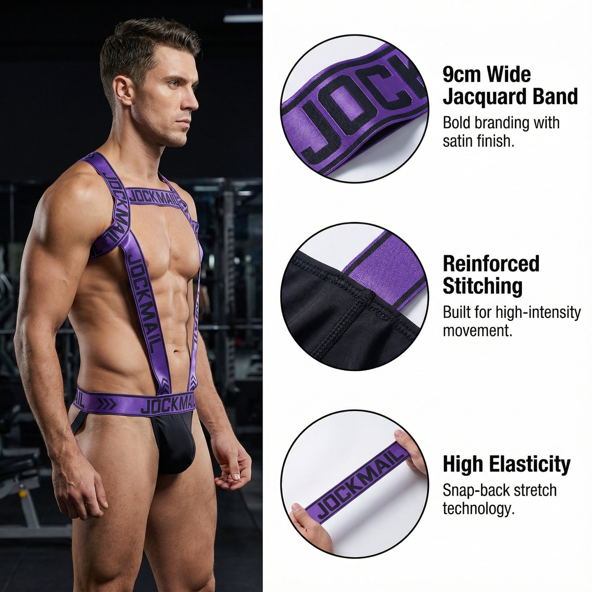 Jockmail Mens Harness With Jockstrap Bodysuit - image 7
