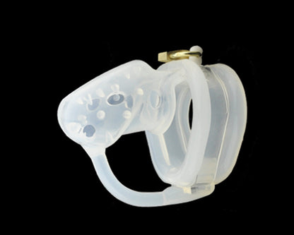Eager Wiener Chastity Cage Silicone - Clear - LARGE-1.97 INCHES - image 2