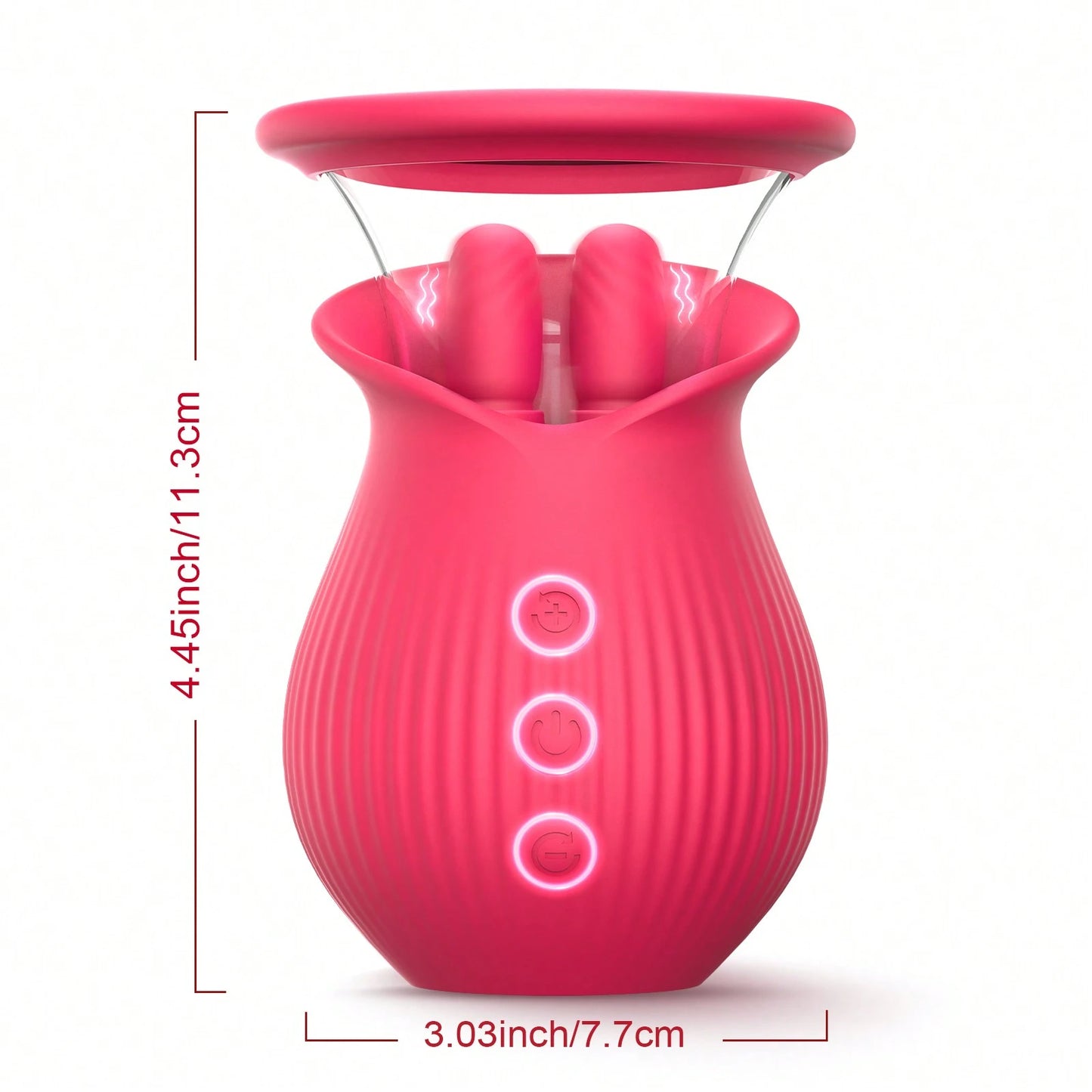 3in1 Rose Sex Toy With 2 Suction Cups - image 5