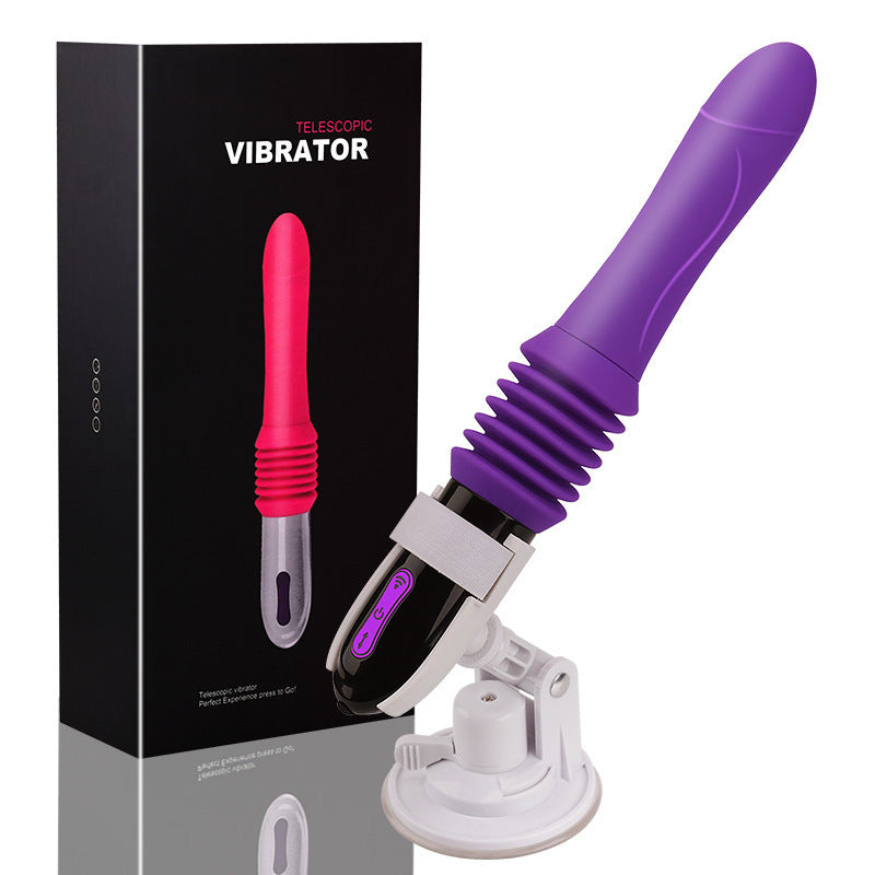 Telescopic Auto Vibration Dildo Machine (with Remote) - Purple - image 2