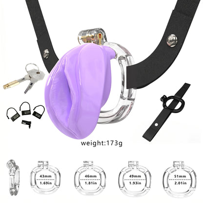 StealthFlex Adjustable Chastity Cage - Light Purple - image 6