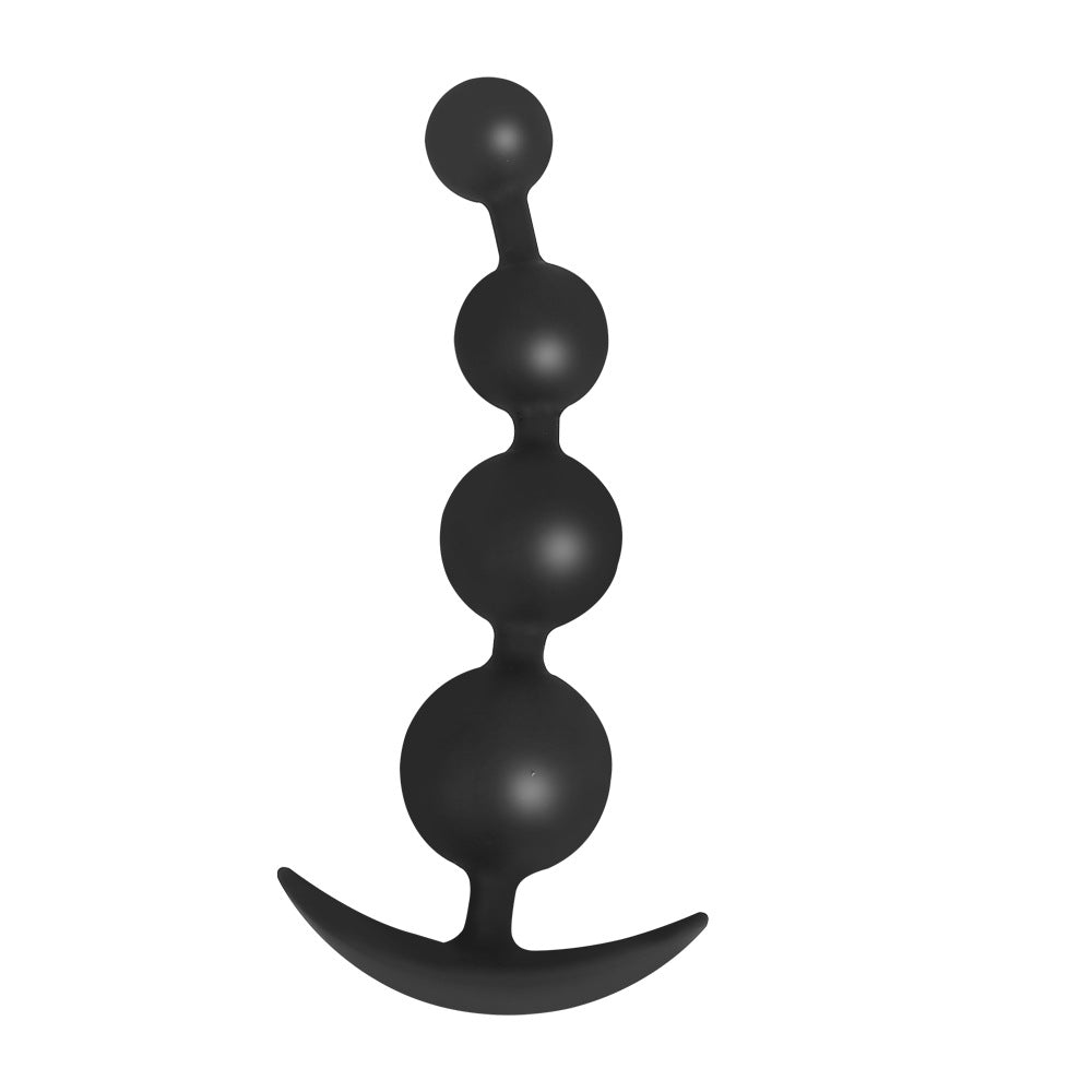 Silicone Big Beaded Butt Plugs - 4 beads - image 4