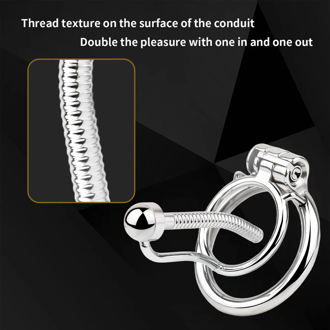 Metal stainless steel horse's eye stick anti-escape inverted chastity cage can urinate with urine blocking sex toys - image 6