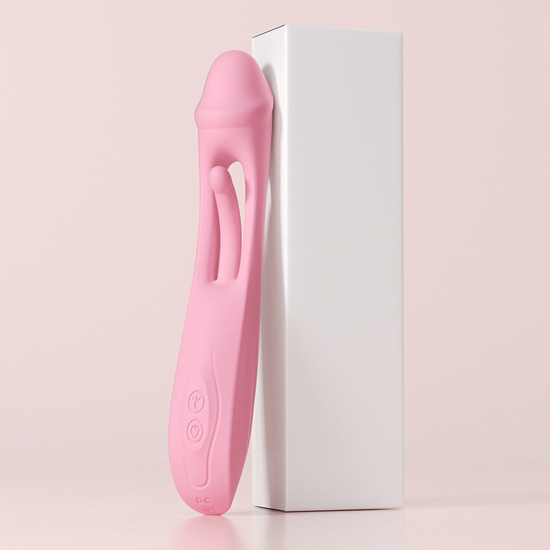 12 Vibration Mods Beating Licking Massager Wand with Leg Strap - Regular - image 9
