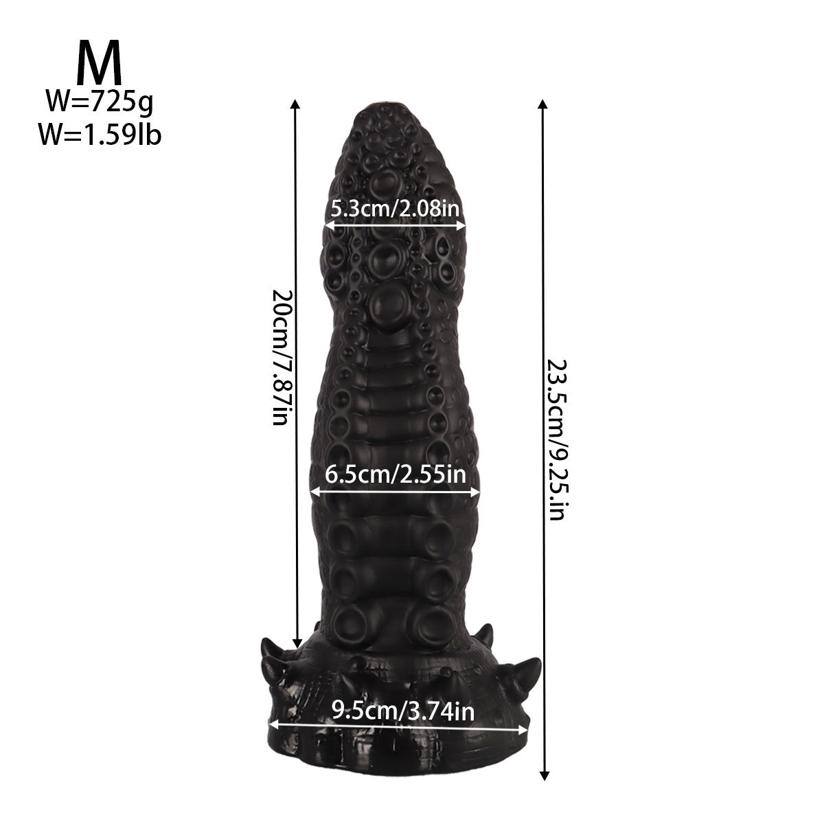 Eldritch Horror Silicone Dildo - Black - M - image 6