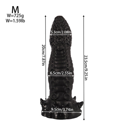 Eldritch Horror Silicone Dildo - Black - M - image 6