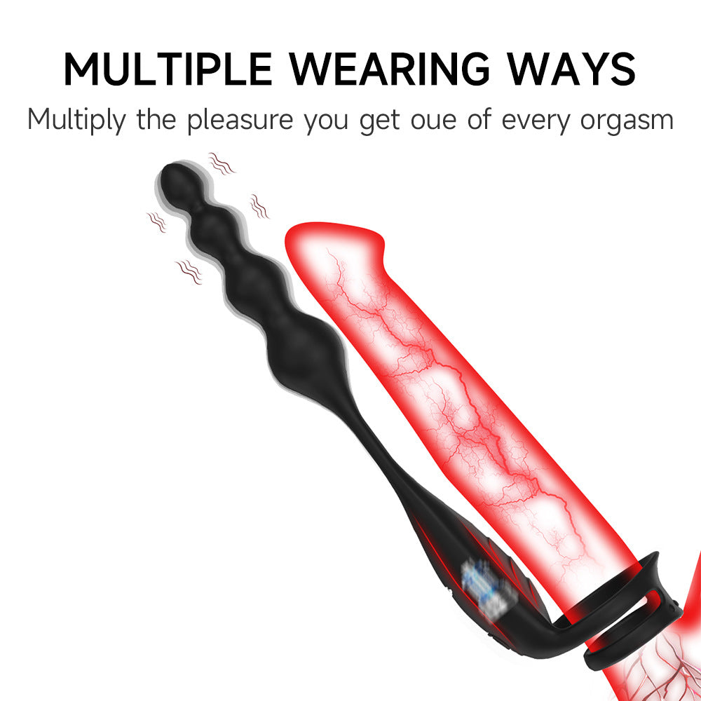 App-Controlled Beaded Cock Ring – 9 Vibration Modes for Couples - image 2